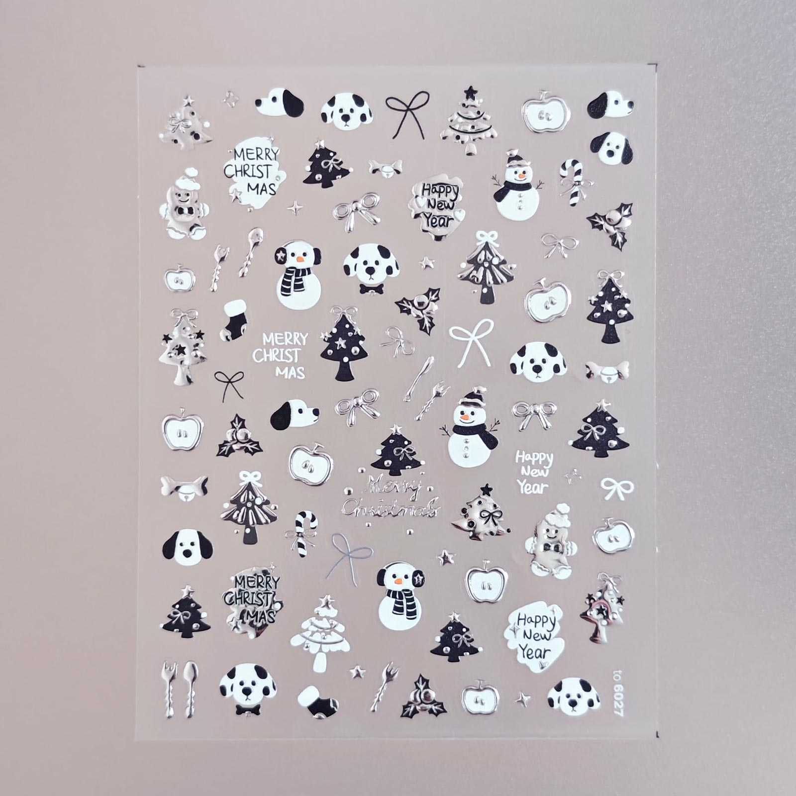 5D Nail Sticker - Puppy & Christmas
