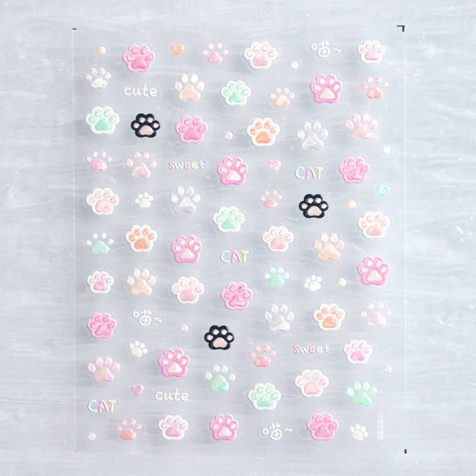 Jelly Nail Sticker - Pastel Cat Paw