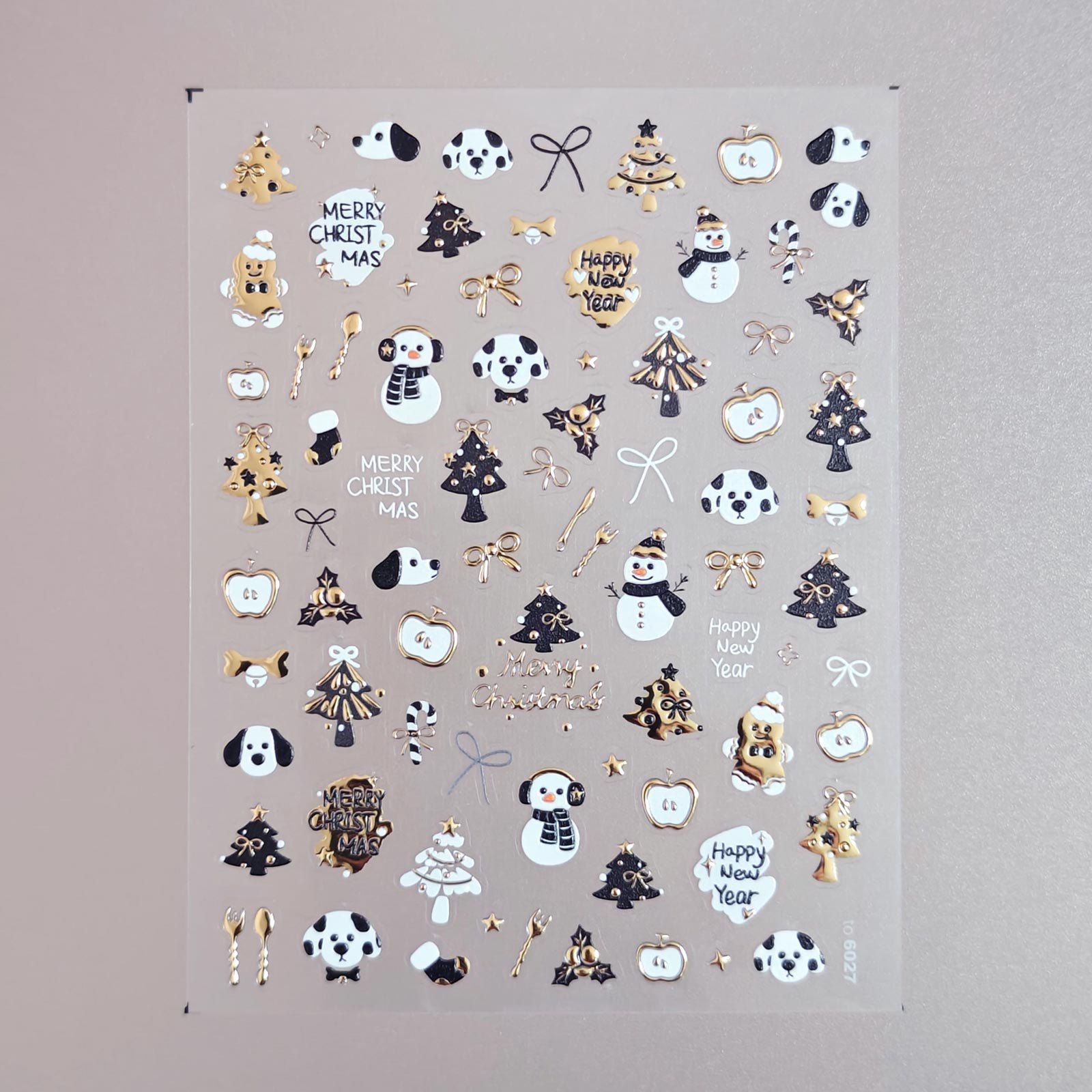 5D Nail Sticker - Puppy & Christmas