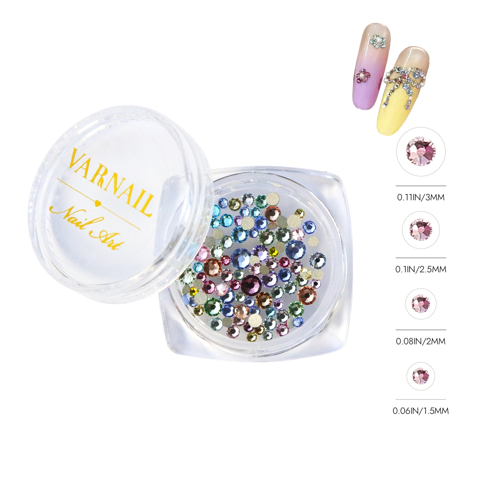 33 Facets Round Flatback Nail Rhinestone