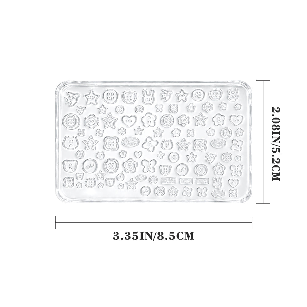 3D Nail Art Mold - #36 Button