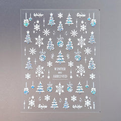 Chrome Nail Sticker - Holo Snowflake Ball