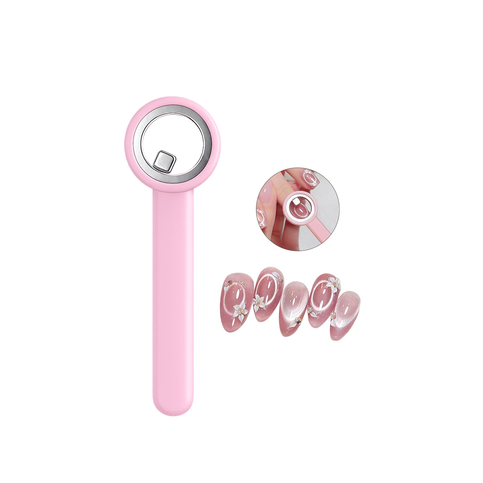 Hollow Cat Eye Nail Magnet with Handle