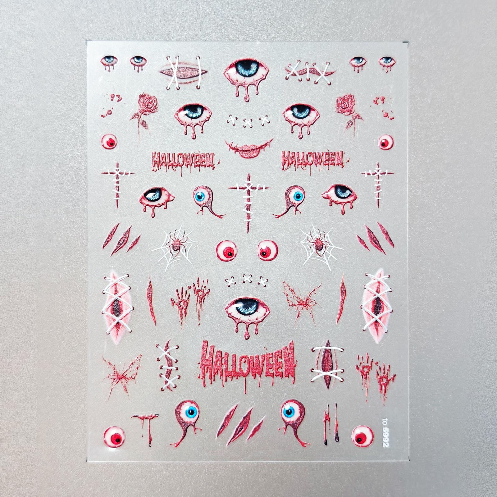 Gilding Nail Sticker - Bloody Horror & Eyeball