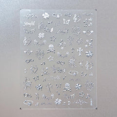 Chrome Nail Sticker - Gothic Angel & Cross