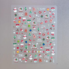Rhinestone Nail Sticker - Cute Mini Christmas