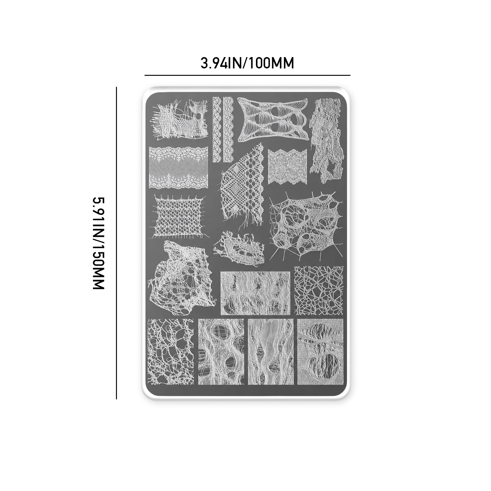 Nail Stamping Plate - Rag Lace