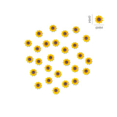 3D Sunflower Nail Charms