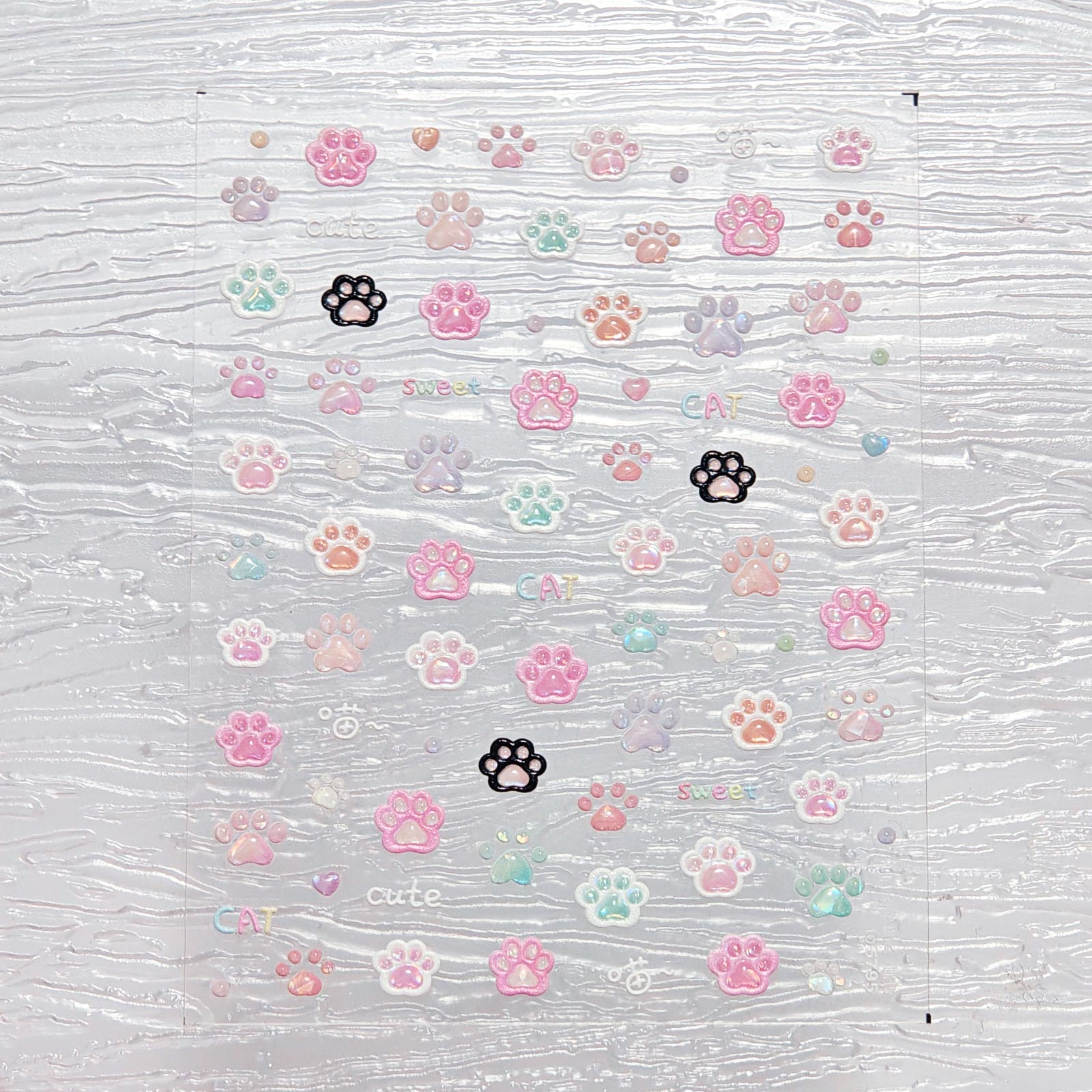 Jelly Nail Sticker - Pastel Cat Paw