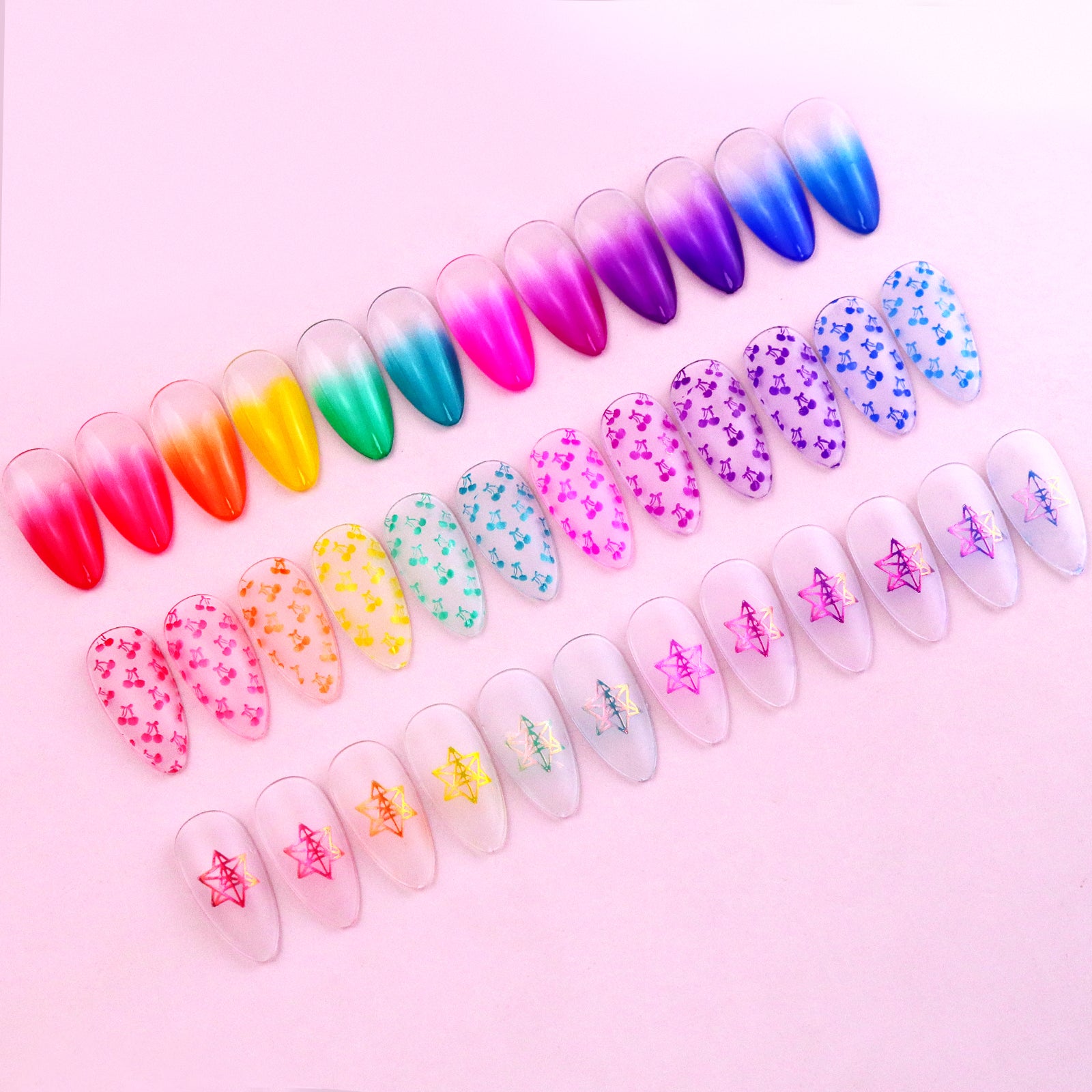 NEW! 🌈 3-in-1 Stamping Ombre Paint Gel Set (Hema-Free) - Tinted Glass（45% OFF + FREE Gifts ,⚡️Limited Time )