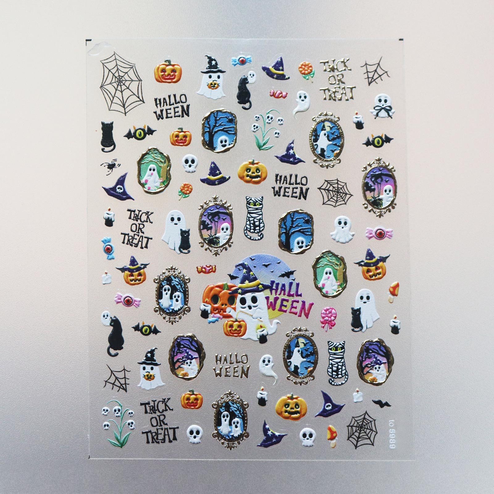 Chrome Nail Sticker - Cute Ghosts