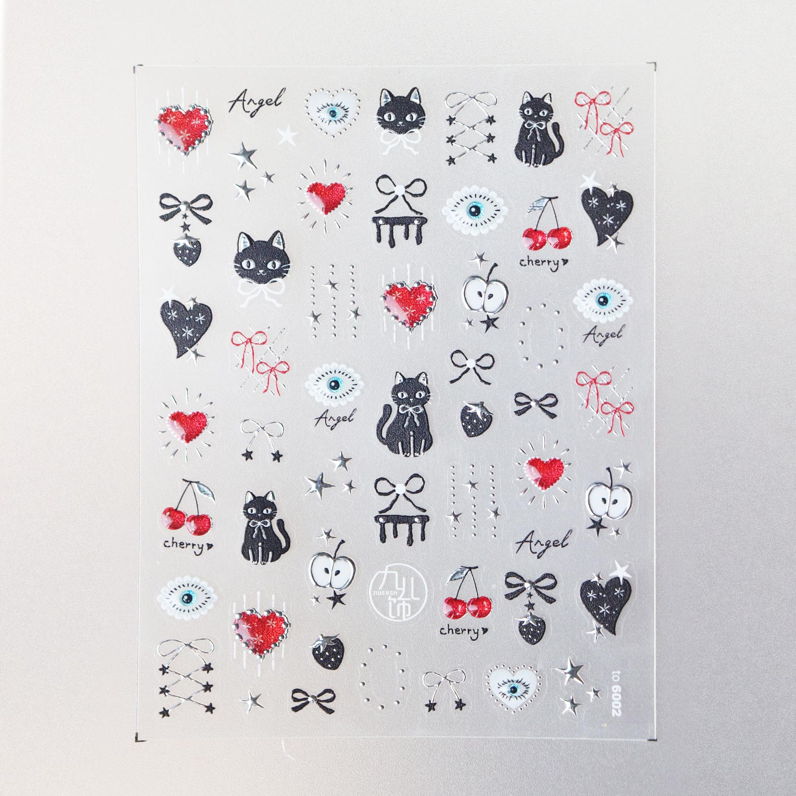 Jelly Nail Sticker - Sweet Black & White