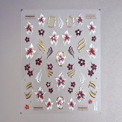 Rhinestone Nail Sticker - Tortoiseshell Flower