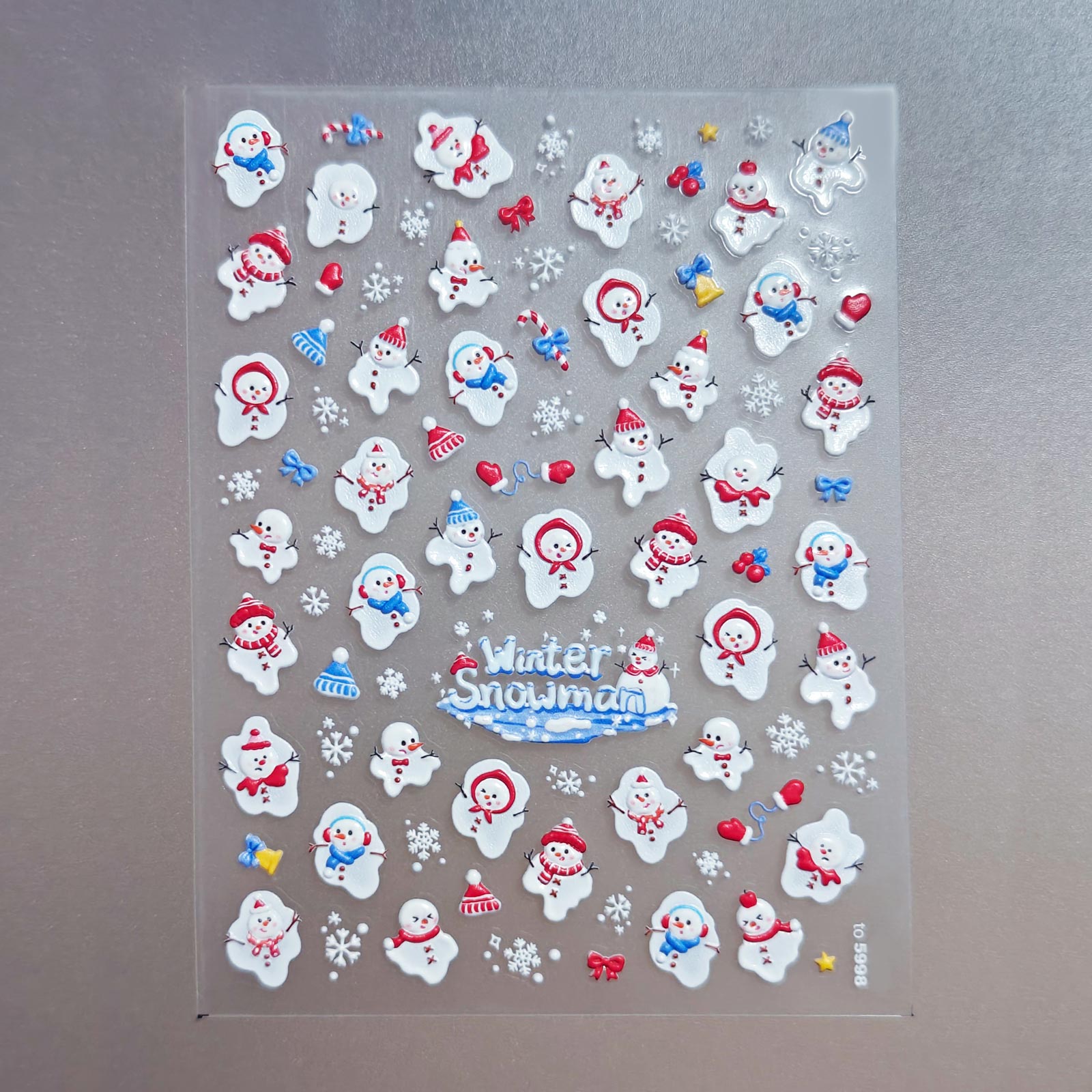 5D Nail Sticker - Winter Snowman