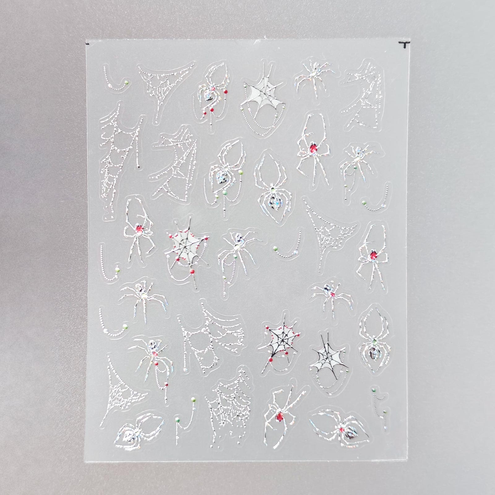 Chrome Nail Sticker - Spider Web Glam