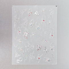 Chrome Nail Sticker - Spider Web Glam