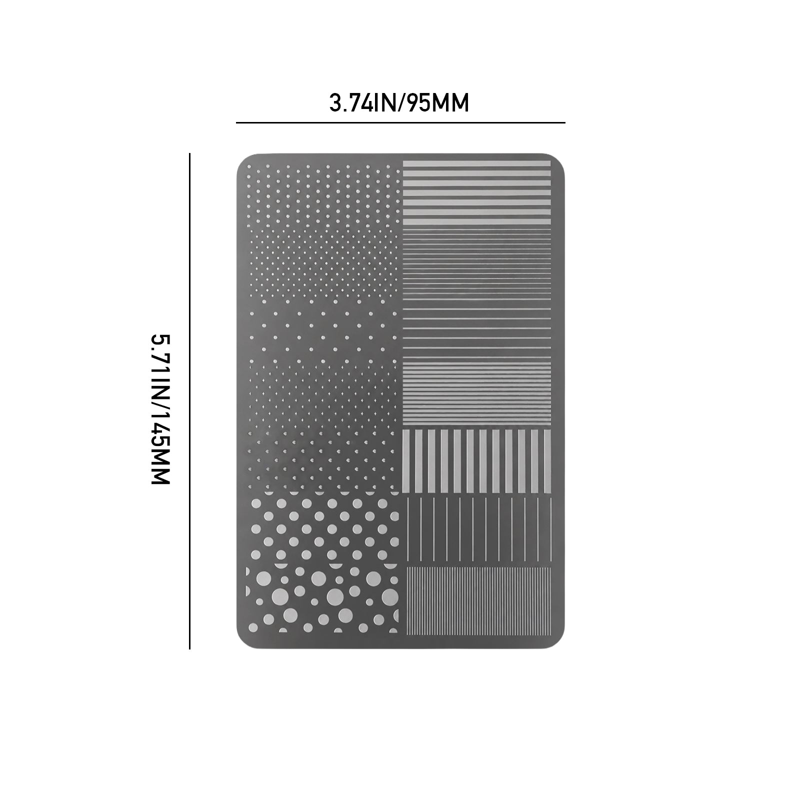 Nail Stamping Plate - Polka Dots & Strips