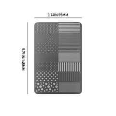 Nail Stamping Plate - Polka Dots & Strips