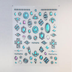 Jelly Nail Sticker - Turquoise Jewelry