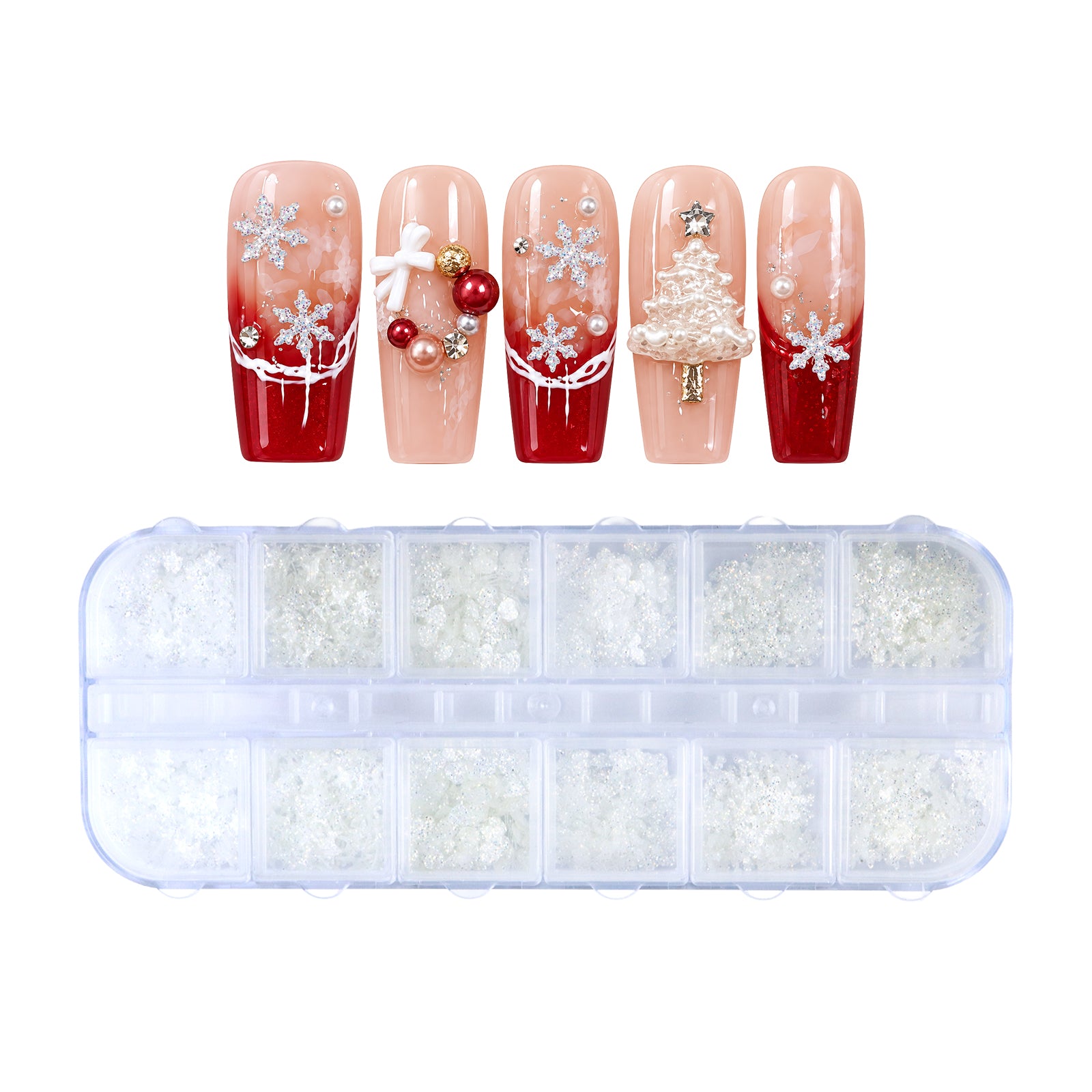 Sparkly White Nail Sequins