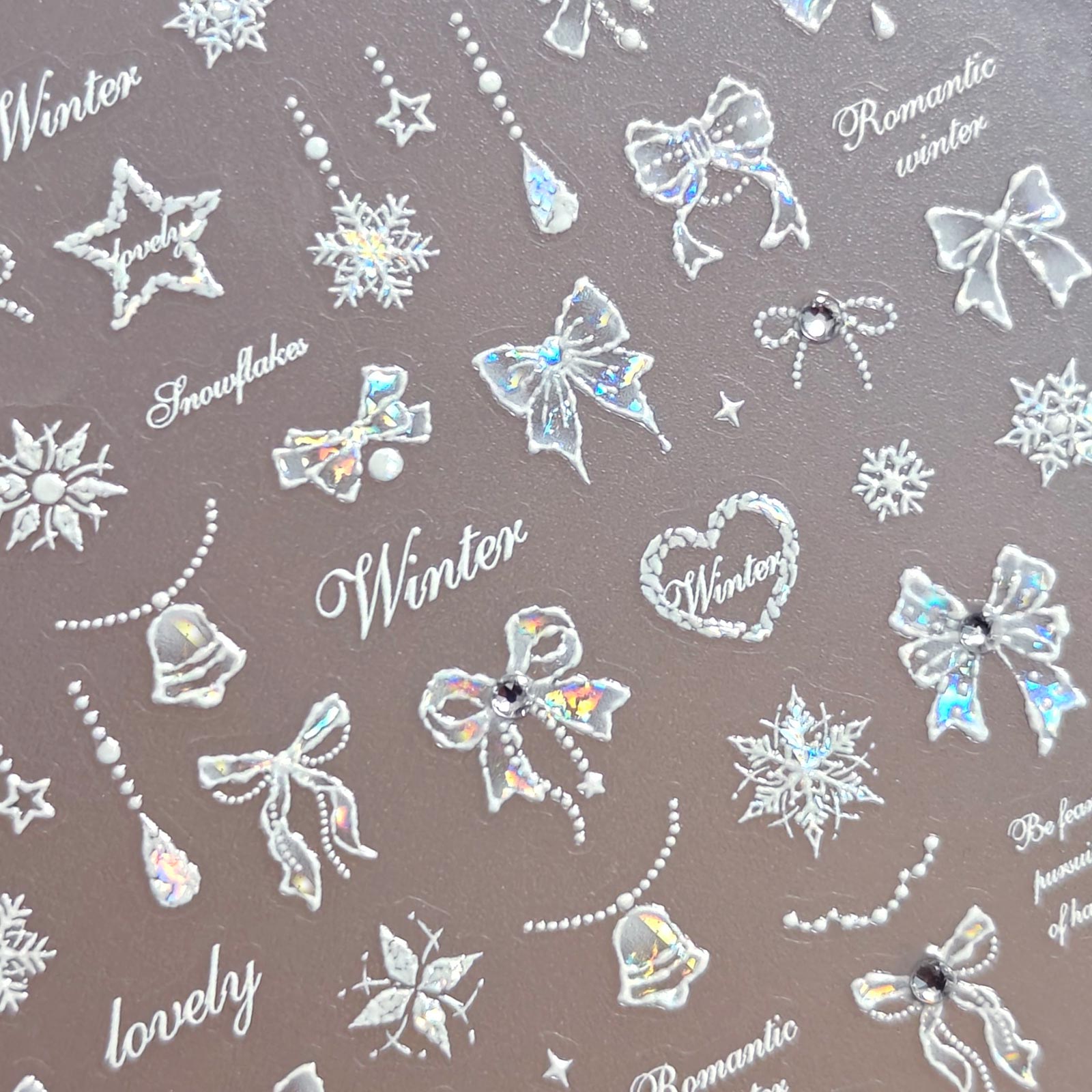 Rhinestone Nail Sticker - Aurora Ice Snowflake