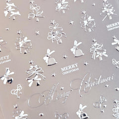 Rhinestone Nail Sticker - Christmas Bows