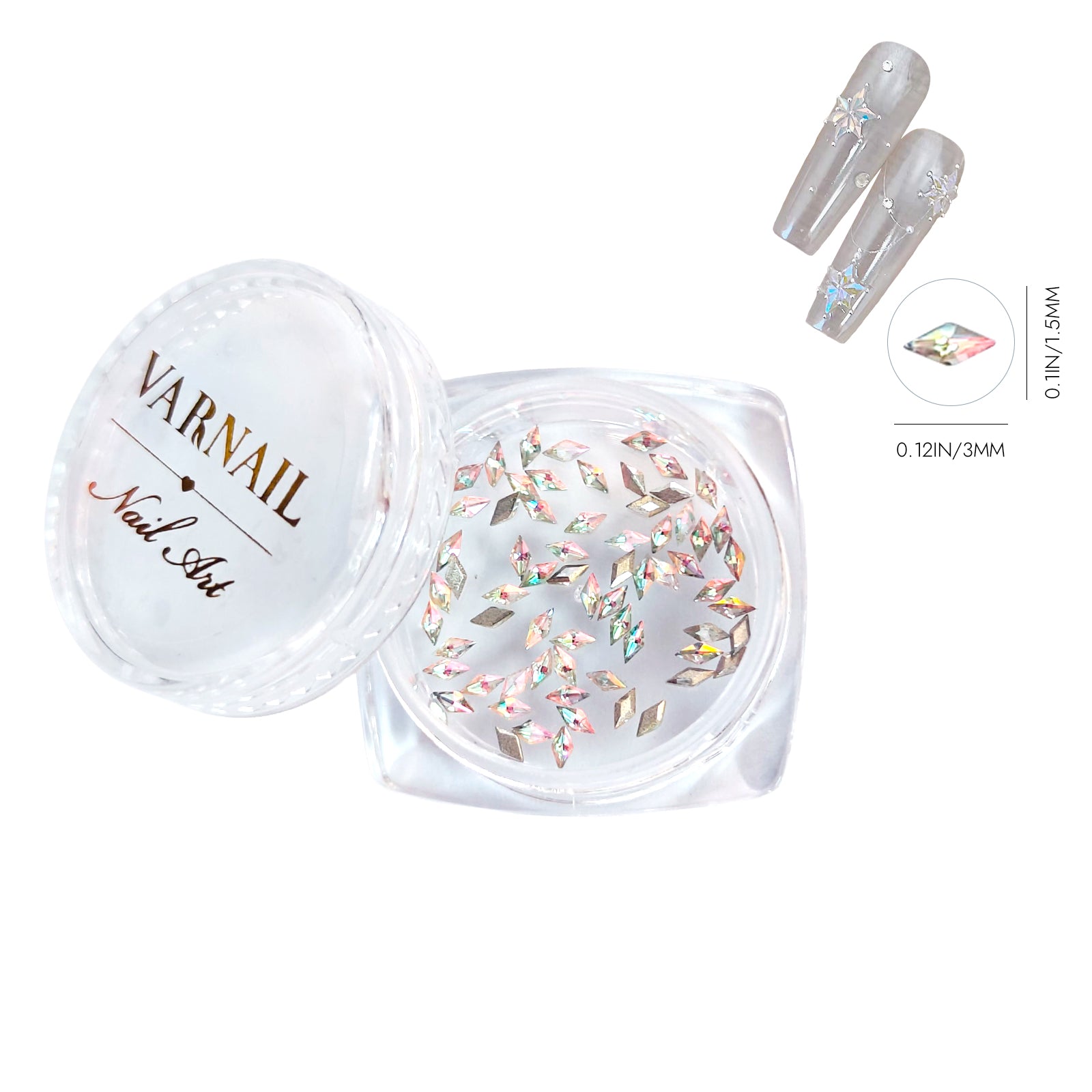 Mini Rhombus Nail Rhinestone