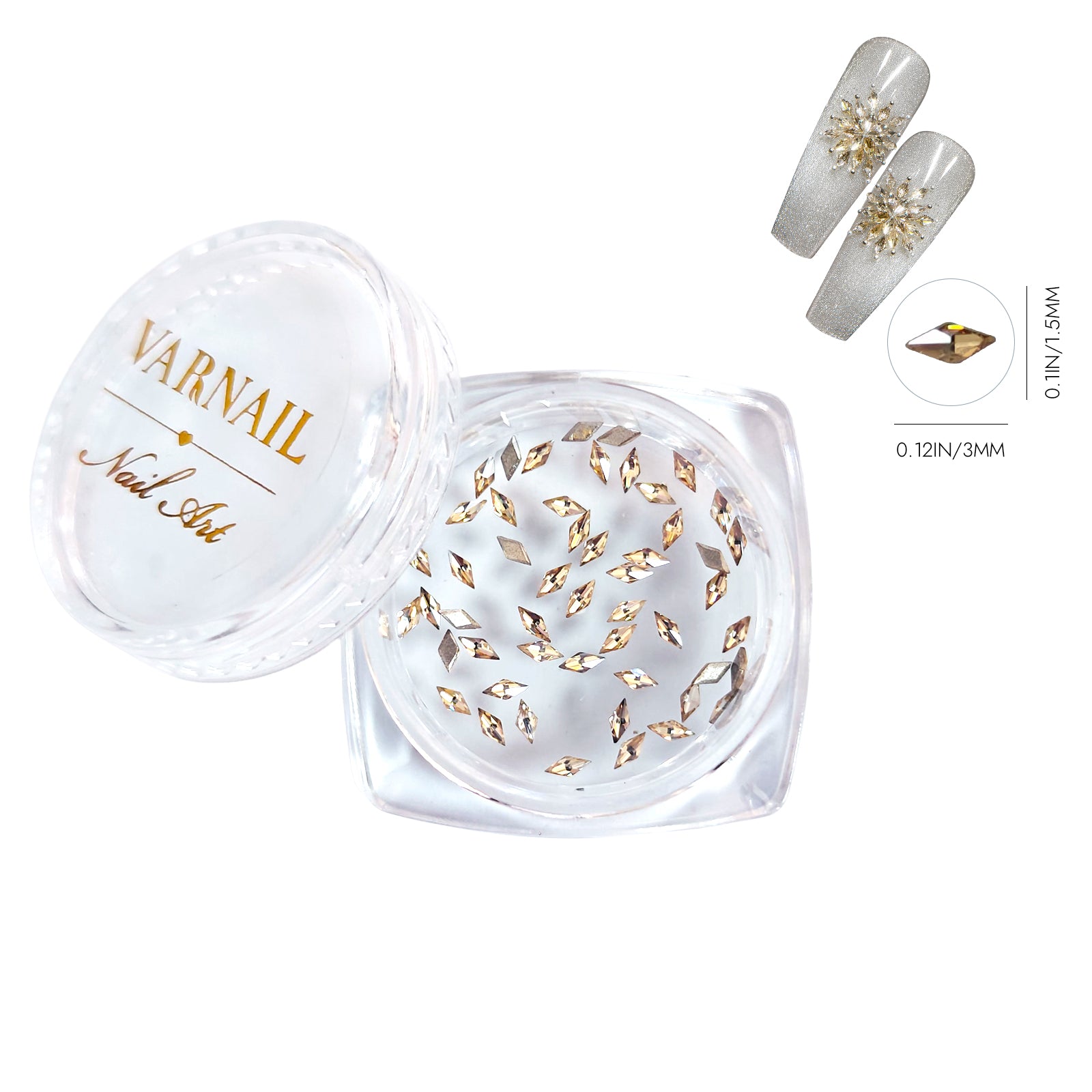 Mini Rhombus Nail Rhinestone