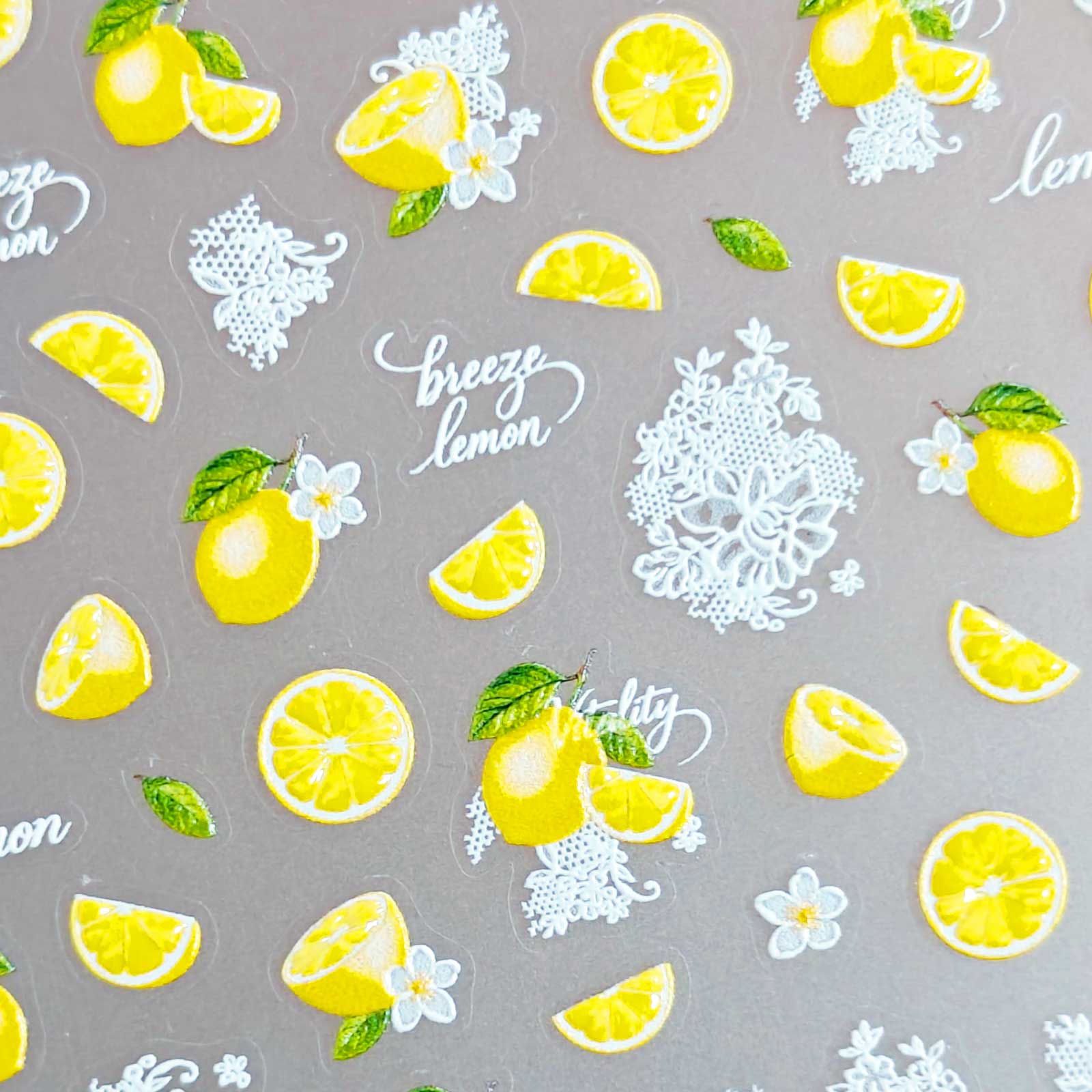 Jelly Nail Sticker - Lemon & Lace