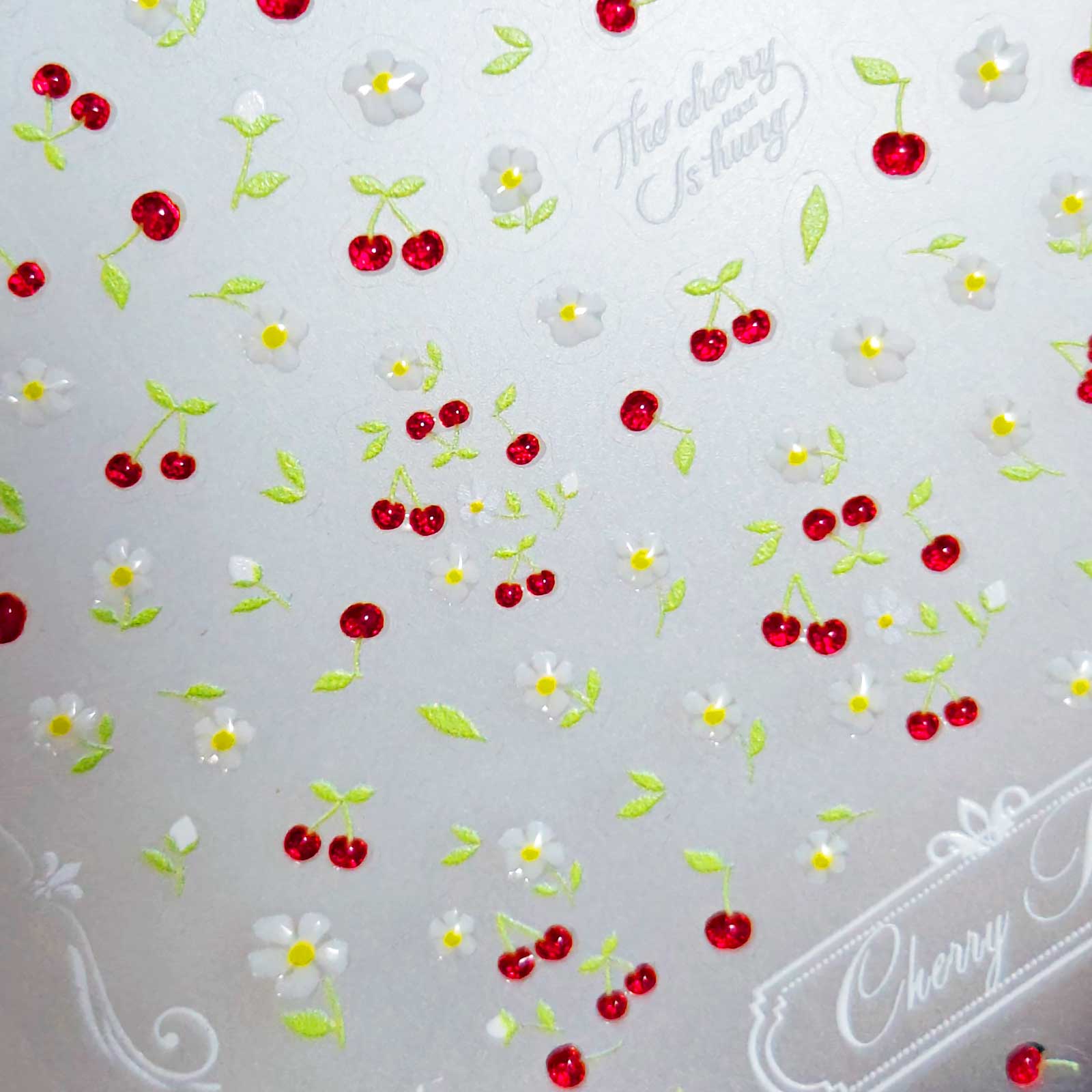 Jelly Nail Sticker - Tiny Cherry