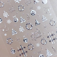 Chrome Nail Sticker - Silver Holiday