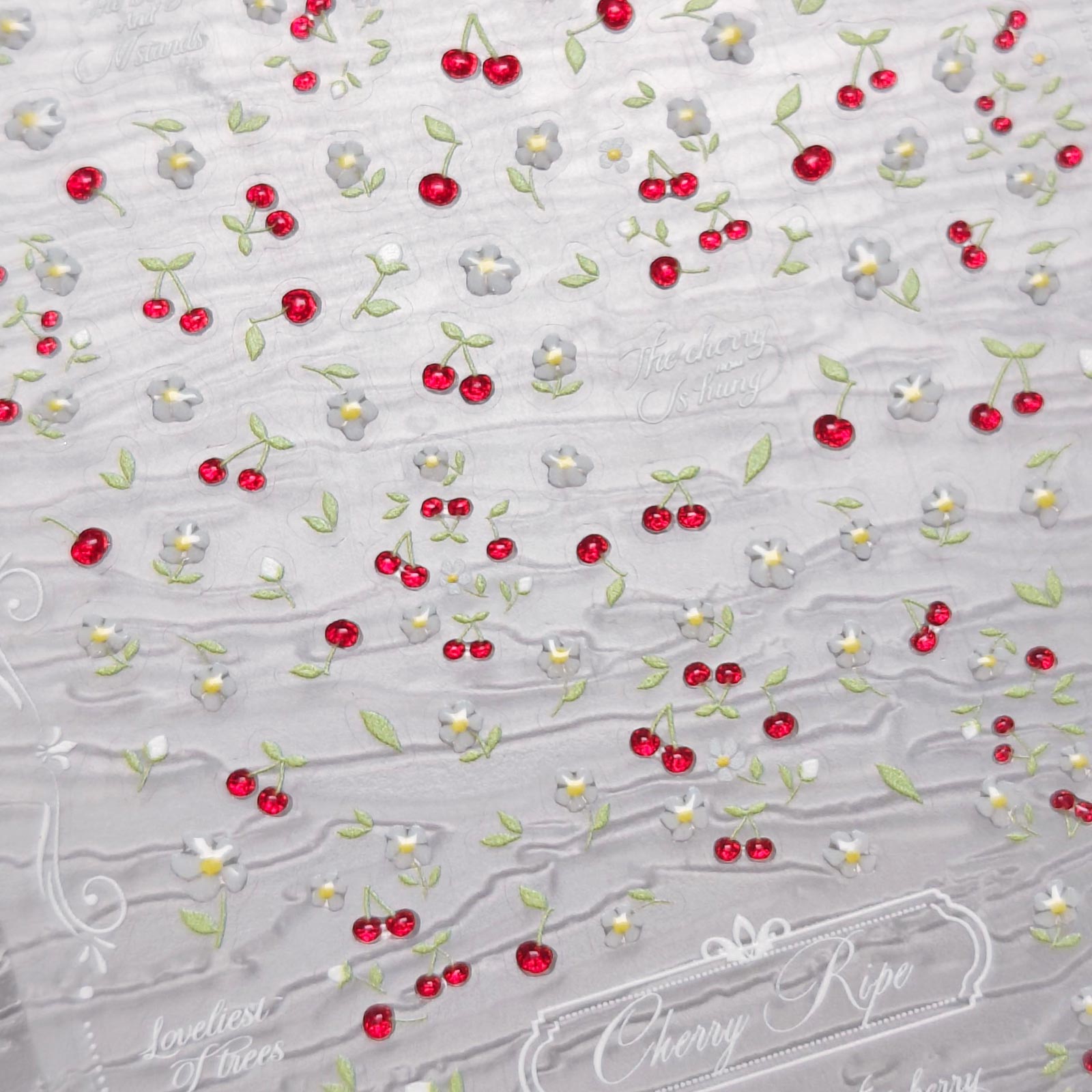 Jelly Nail Sticker - Tiny Cherry