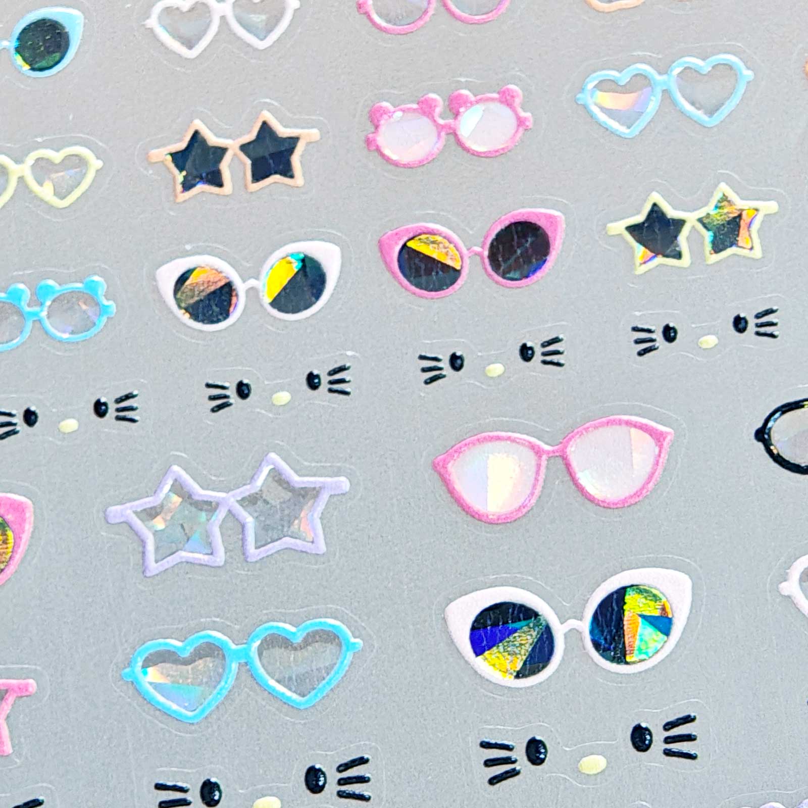 5D Nail Sticker - Versatile Sunglasses & Kitty