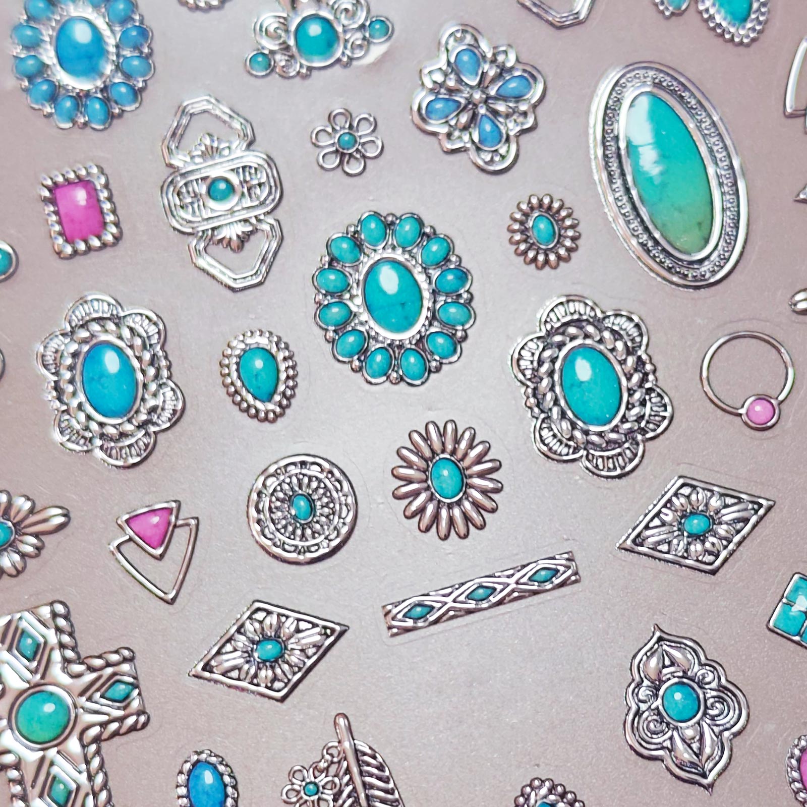 Jelly Nail Sticker - Turquoise Jewelry