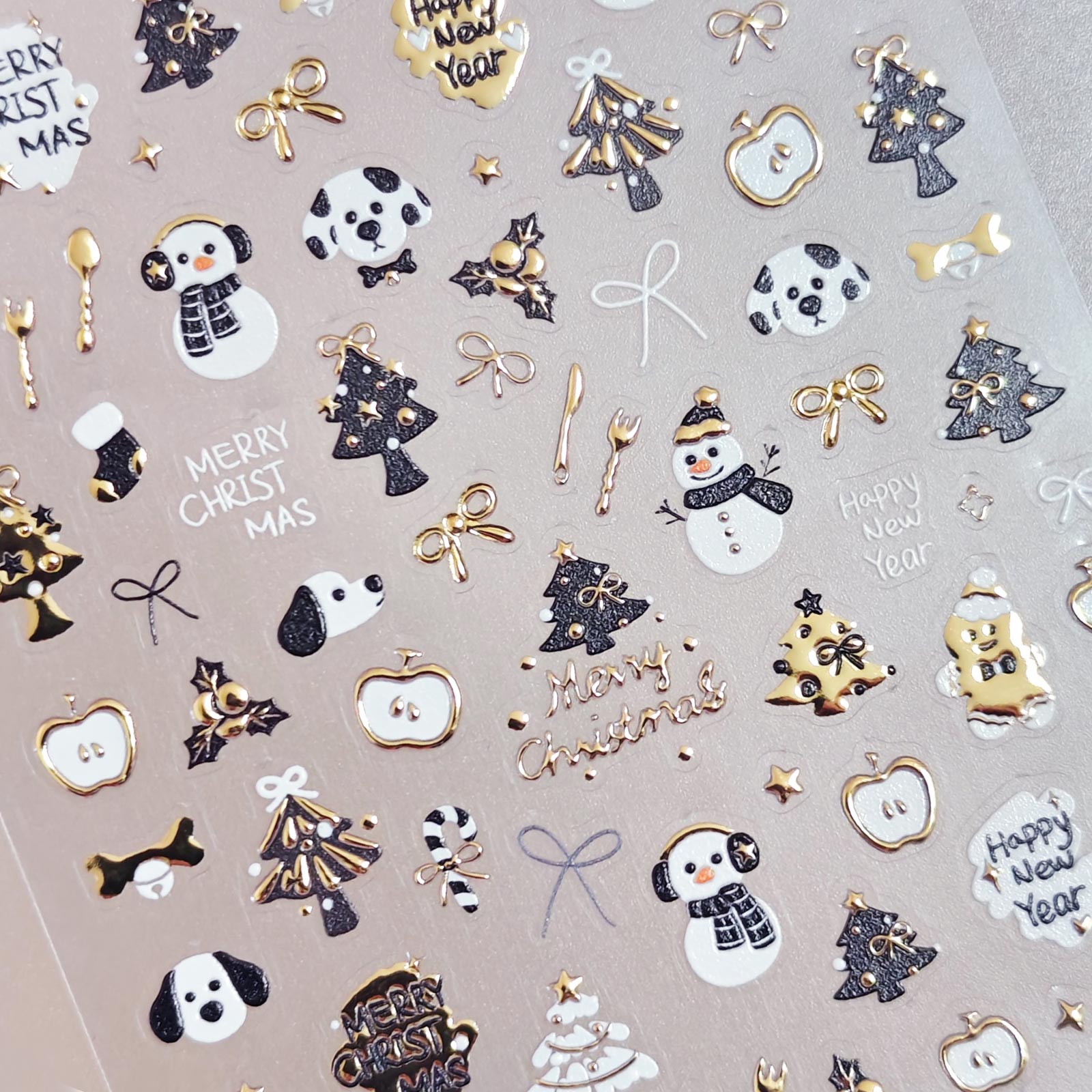 5D Nail Sticker - Puppy & Christmas