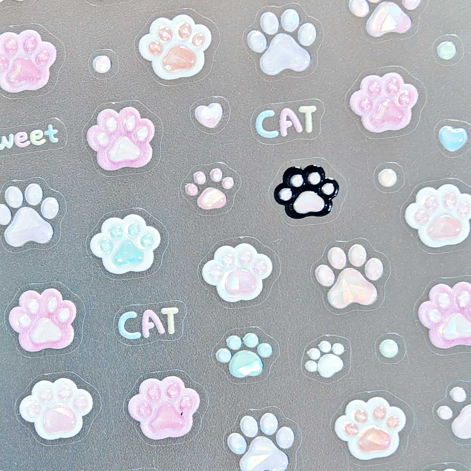 Jelly Nail Sticker - Pastel Cat Paw