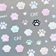 Jelly Nail Sticker - Pastel Cat Paw