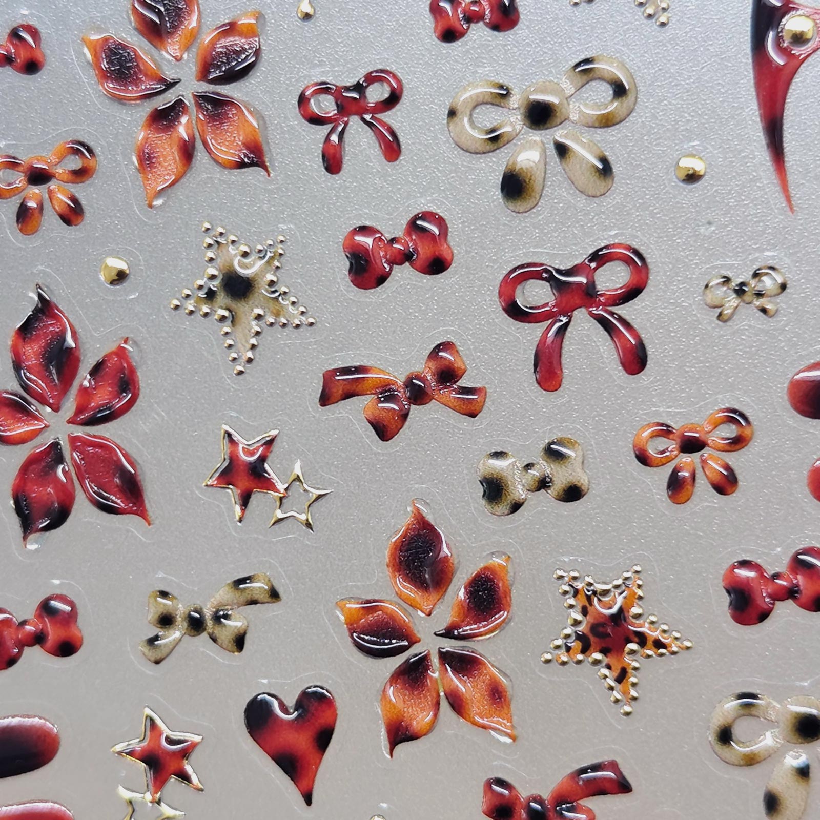 Jelly Nail Sticker - Tortoiseshell Bows