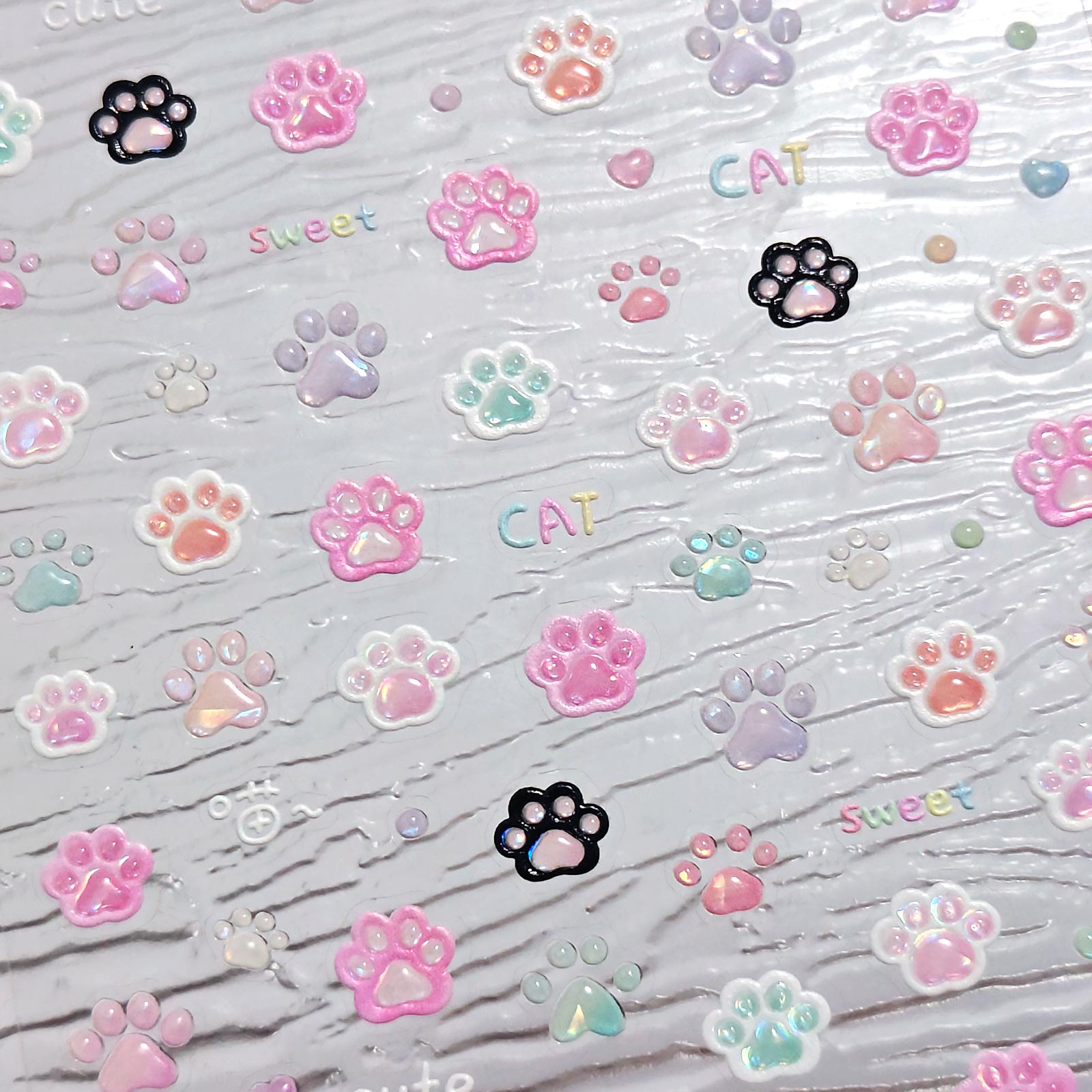 Jelly Nail Sticker - Pastel Cat Paw