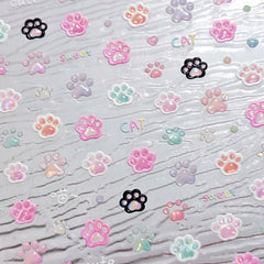 Jelly Nail Sticker - Pastel Cat Paw