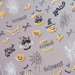 Chrome Nail Sticker - Halloween Pumpkin