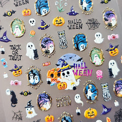 Chrome Nail Sticker - Cute Ghosts