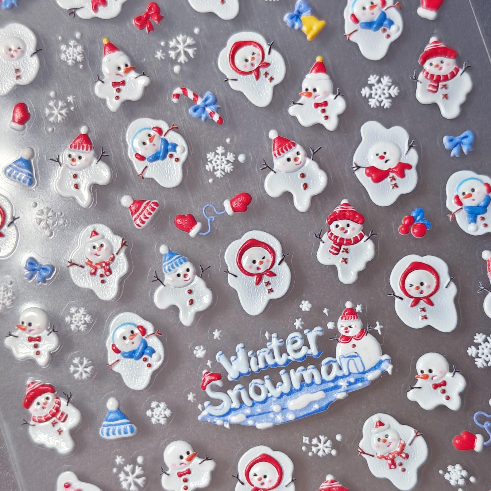 5D Nail Sticker - Winter Snowman