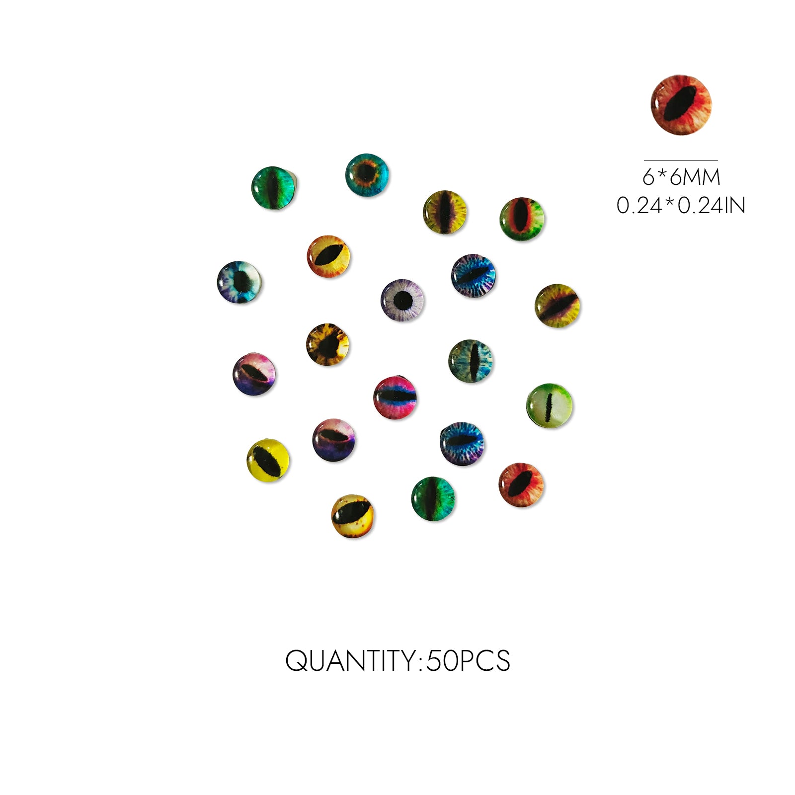 3D Resin Halloween Eyeball Nail Charms