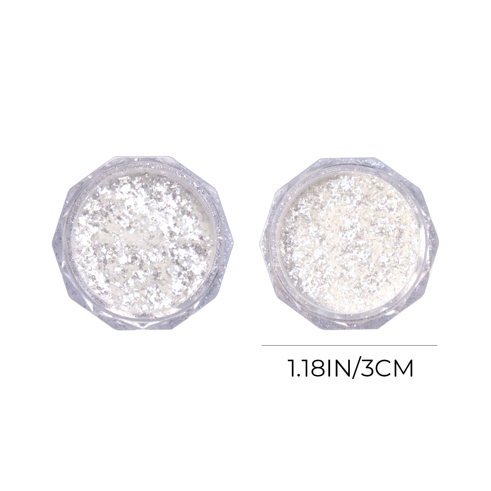 Silver Glitter Nail Art Flakes