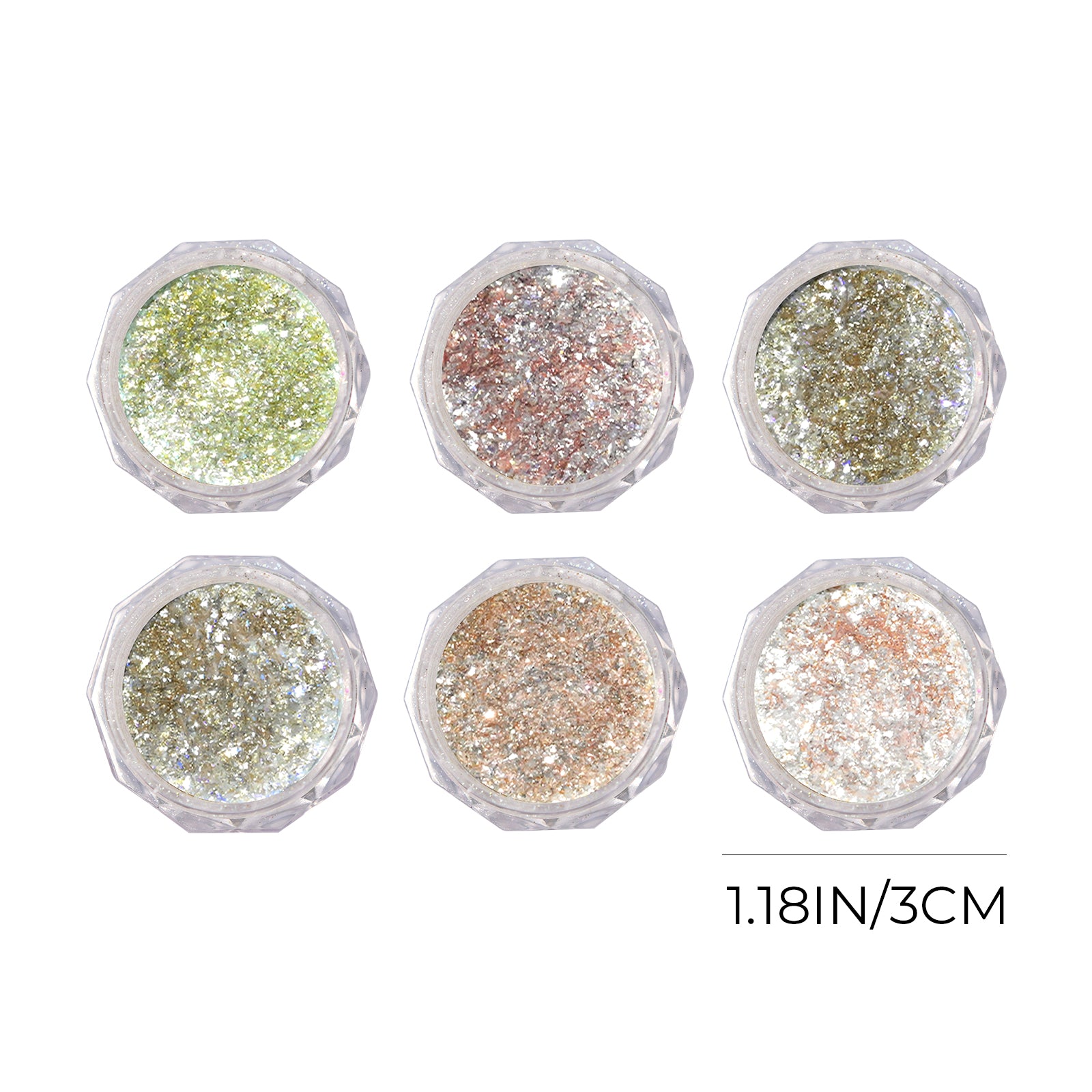 Aurora Nail Foil Flakes Set (Fine）