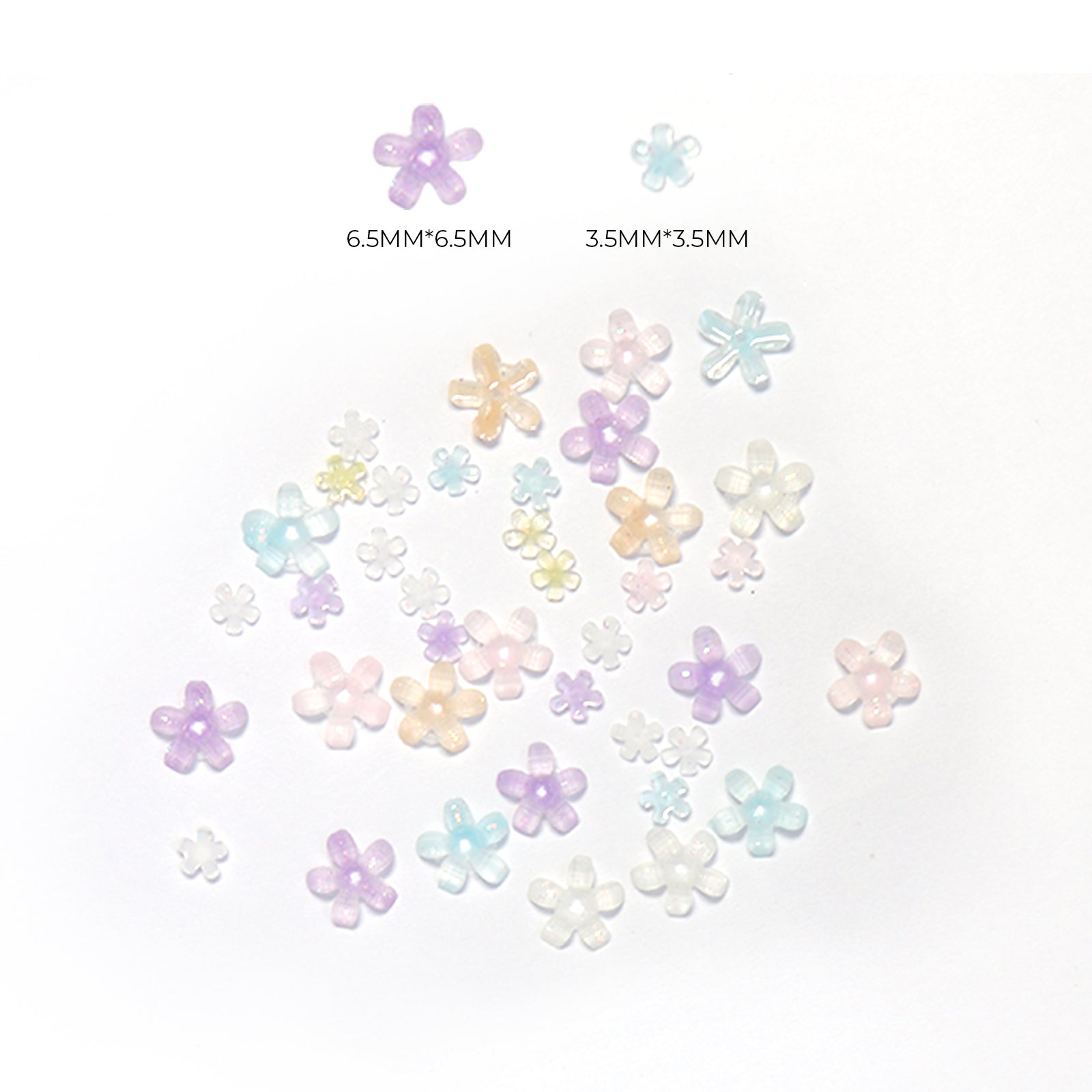3D Icy Flower Nail Design Charms