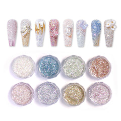 Sparkling Holographic Nail Glitter Set