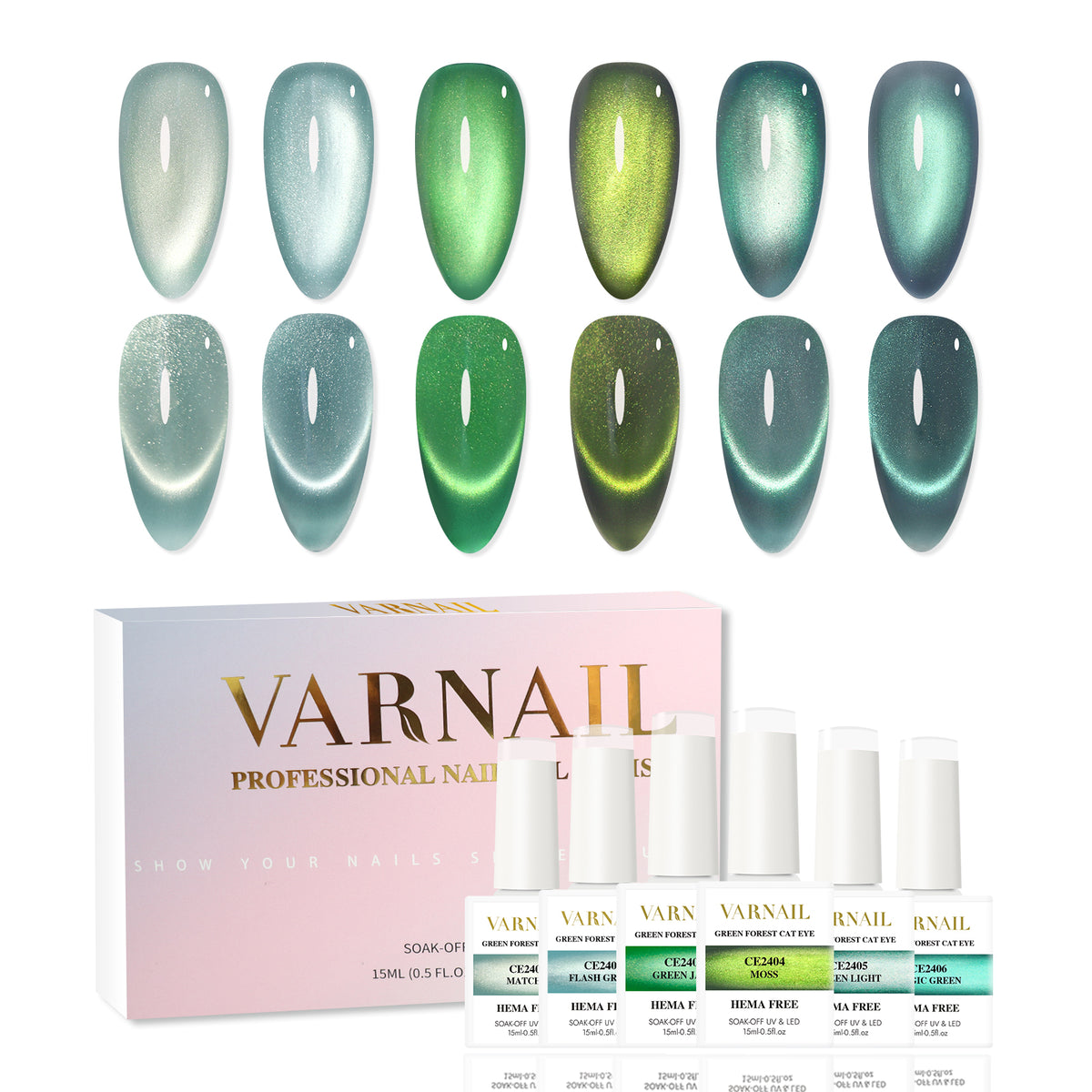 Hema-Free Green Forest Cat Eye Set ( 💚 Special Price for NEW ⚡️ Limited Time)