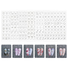 Hollow Popular Patterns Nail Stencil Sticker